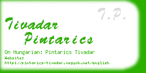 tivadar pintarics business card